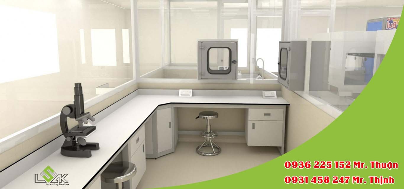 Nội thất phòng thí nghiệm, bàn thí nghiệm, thiết kế phòng thí nghiệm, thi công phòng thí nghiệm, bàn