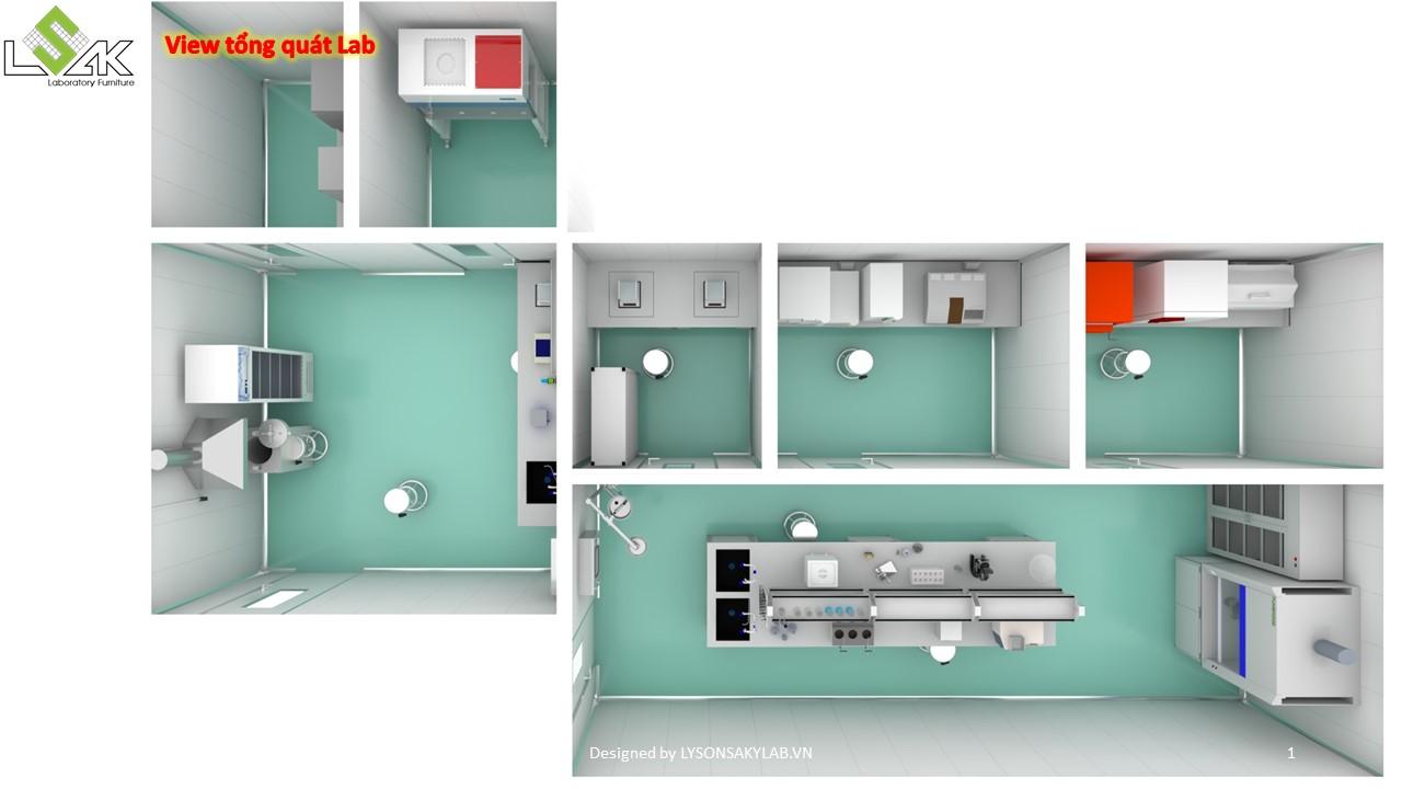 Thiết kế phòng lab nhà máy thực phẩm chức năng