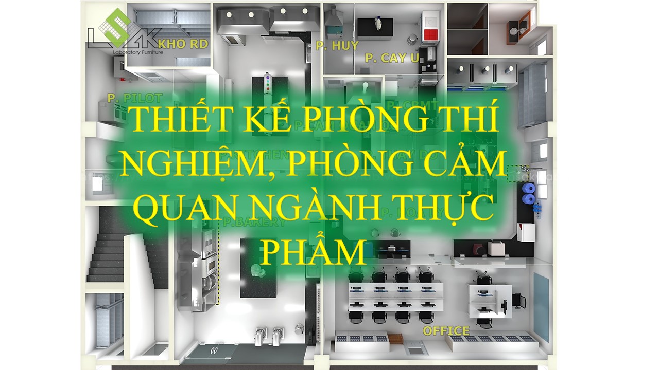 Thiết kế phòng lab R&D thực phẩm, phòng cảm quan thực phẩm thức uống